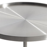 Obi Brushed Stainless Steel/Catia Black Accent Table - Ornate Home
