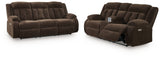 Observation Chocolate Power Reclining Sofa and Loveseat - Ornate Home