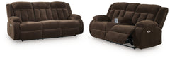 Observation Chocolate Power Reclining Sofa and Loveseat - Ornate Home