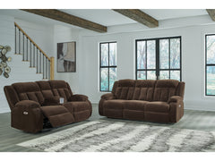 Observation Chocolate Power Reclining Sofa and Loveseat - Ornate Home