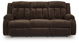 Observation Chocolate Power Reclining Sofa and Loveseat - Ornate Home