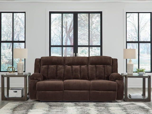 Observation Chocolate Power Reclining Sofa w/Drop Down Table (Online Special Price) - Ornate Home