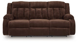 Observation Chocolate Power Reclining Sofa w/Drop Down Table - Ornate Home