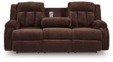 Observation Chocolate Power Reclining Sofa w/Drop Down Table - Ornate Home