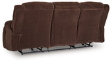 Observation Chocolate Power Reclining Sofa w/Drop Down Table - Ornate Home