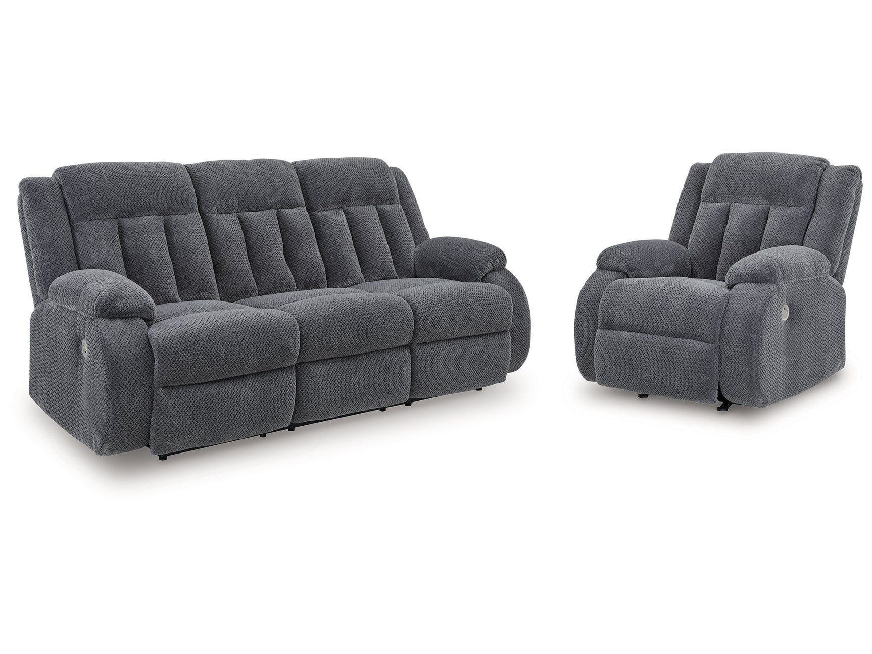 Observation Steel Power Reclining Sofa and Power Recliner - Ornate Home