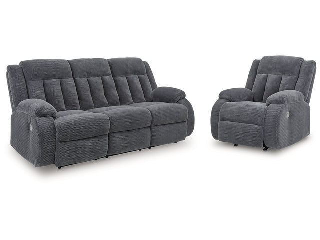 Observation Steel Power Reclining Sofa and Power Recliner - Ornate Home