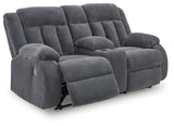 Observation Steel Reclining Power Loveseat w/Console - Ornate Home