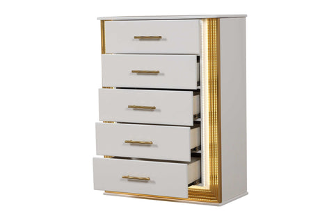 Obsession White & Gold Chest - Ornate Home