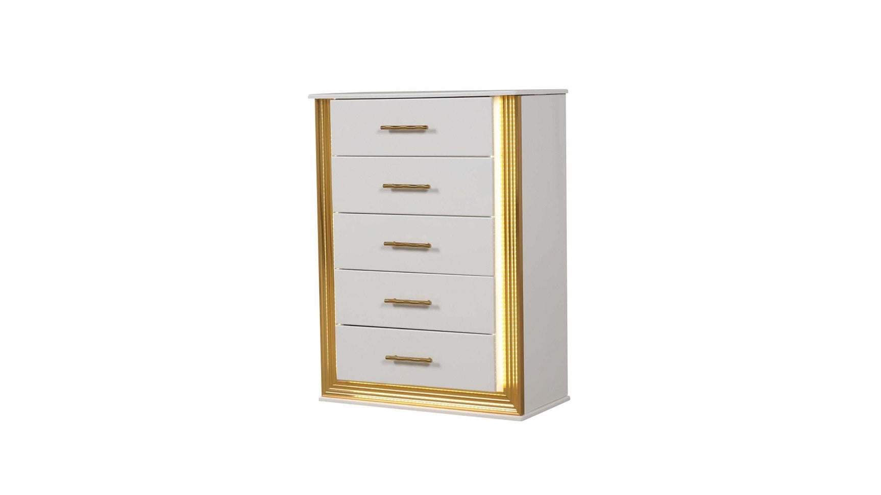 Obsession White & Gold Chest - Ornate Home