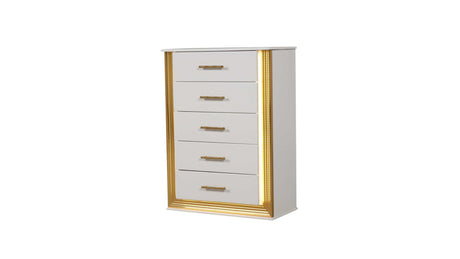 Obsession White & Gold Chest - Ornate Home
