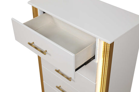 Obsession White & Gold Chest - Ornate Home
