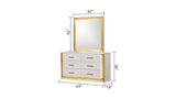 Obsession White & Gold Dresser - Ornate Home