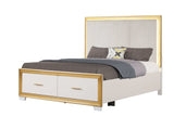 Obsession White & Gold King Bedroom Set / 5pc - Ornate Home
