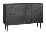 Obsidian Black Three-Door Sideboard - Ornate Home