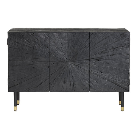 Obsidian Black Three-Door Sideboard - Ornate Home