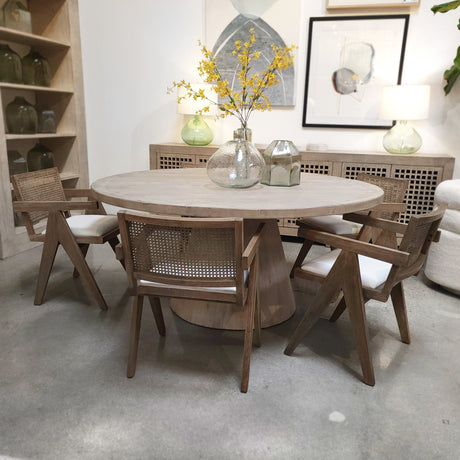 Ocampo Brown/White Dining Chair - Ornate Home