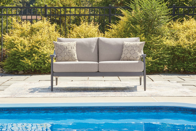 Ocean Beach Gray Loveseat w/Cushion - Ornate Home