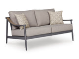 Ocean Beach Gray Loveseat w/Cushion - Ornate Home