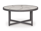 Ocean Beach Gray Round Cocktail Table - Ornate Home