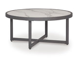 Ocean Beach Gray Round Cocktail Table - Ornate Home