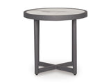 Ocean Beach Gray Round End Table - Ornate Home