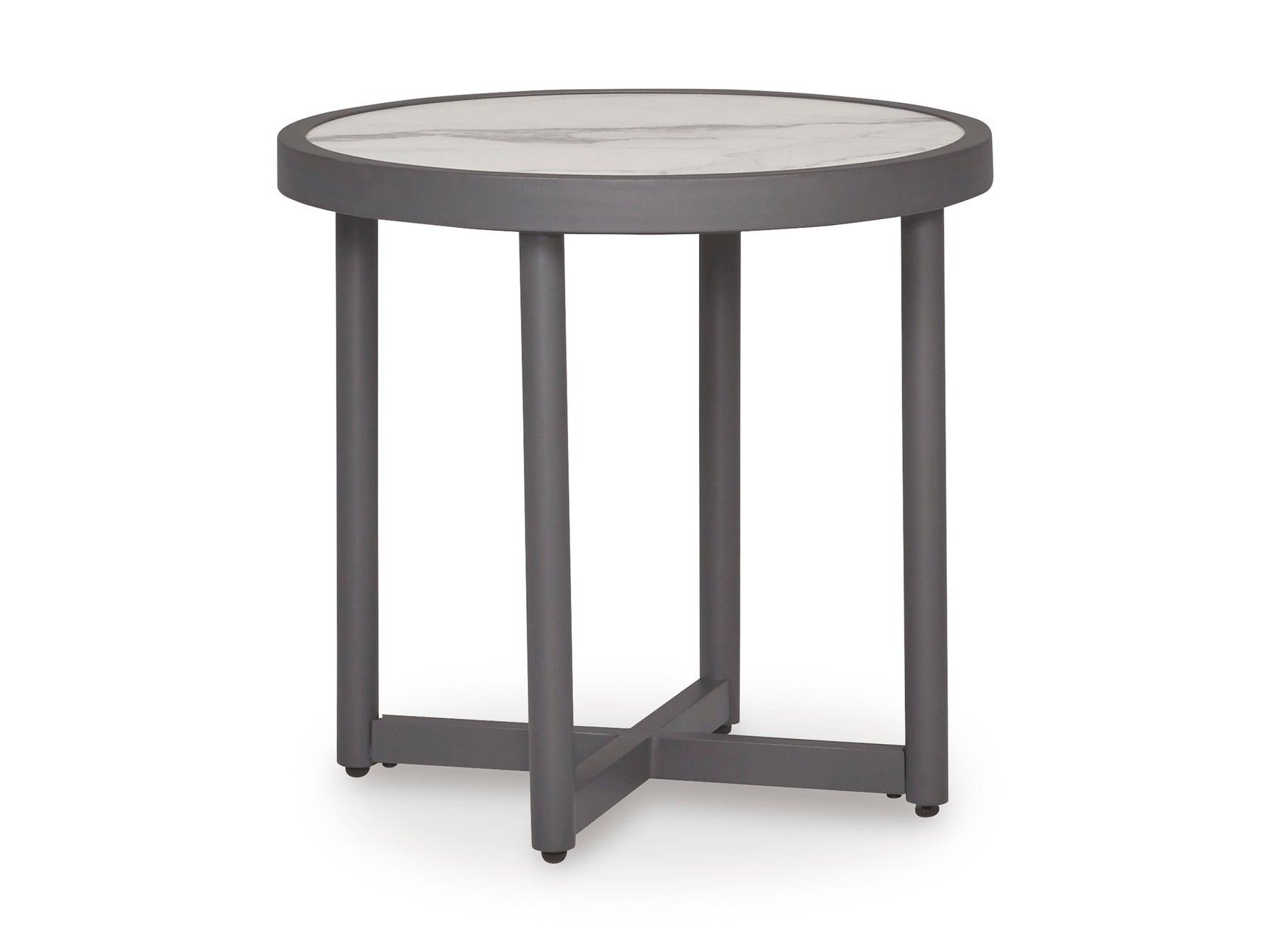 Ocean Beach Gray Round End Table - Ornate Home