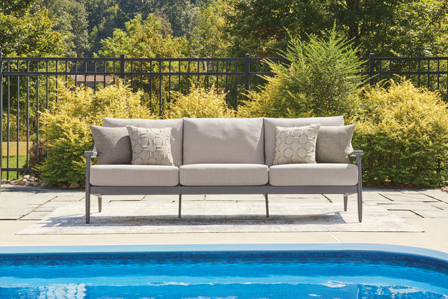 Ocean Beach Gray Sofa with Cushion - Ornate Home