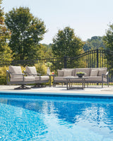 Ocean Beach Gray Sofa with Cushion - Ornate Home
