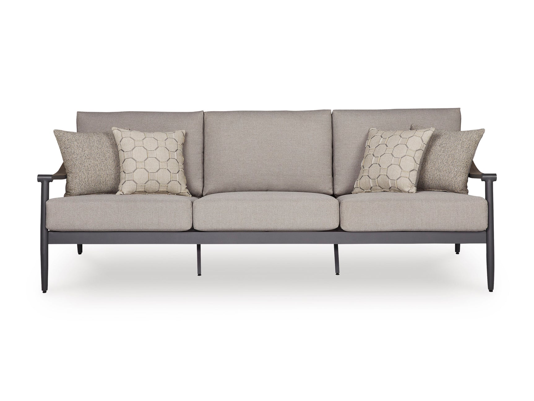 Ocean Beach Gray Sofa with Cushion - Ornate Home