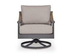 Ocean Beach Gray Swivel Lounge w/ Cushion - Ornate Home