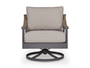 Ocean Beach Gray Swivel Lounge w/ Cushion - Ornate Home