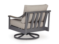 Ocean Beach Gray Swivel Lounge w/ Cushion - Ornate Home