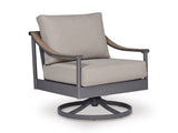 Ocean Beach Gray Swivel Lounge w/ Cushion - Ornate Home