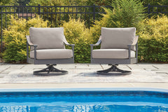 Ocean Beach Gray Swivel Lounge w/ Cushion - Ornate Home