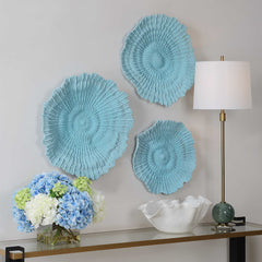 Ocean Gems Blue Wall Decor (Set of 3) - Ornate Home