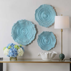 Ocean Gems Blue Wall Decor (Set of 3) - Ornate Home