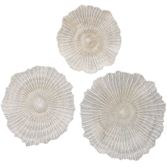 Ocean Gems White Coral Wall Decor (Set of 3) - Ornate Home