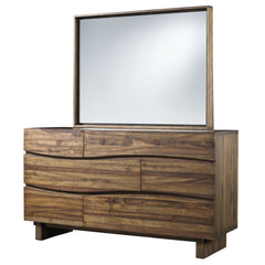 Ocean Six Drawer Solid Wood Dresser in Natural Sengon - Ornate Home