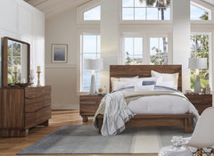 Ocean Solid Wood California King Platform Bed in Natural Sengon - Ornate Home