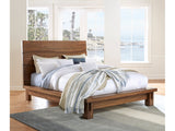 Ocean Solid Wood Queen Platform Bed in Natural Sengon - Ornate Home