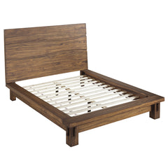 Ocean Solid Wood Queen Platform Bed in Natural Sengon - Ornate Home