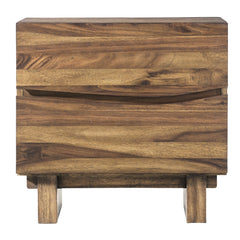 Ocean Two Drawer Solid Wood Nightstand in Natural Sengon - Ornate Home