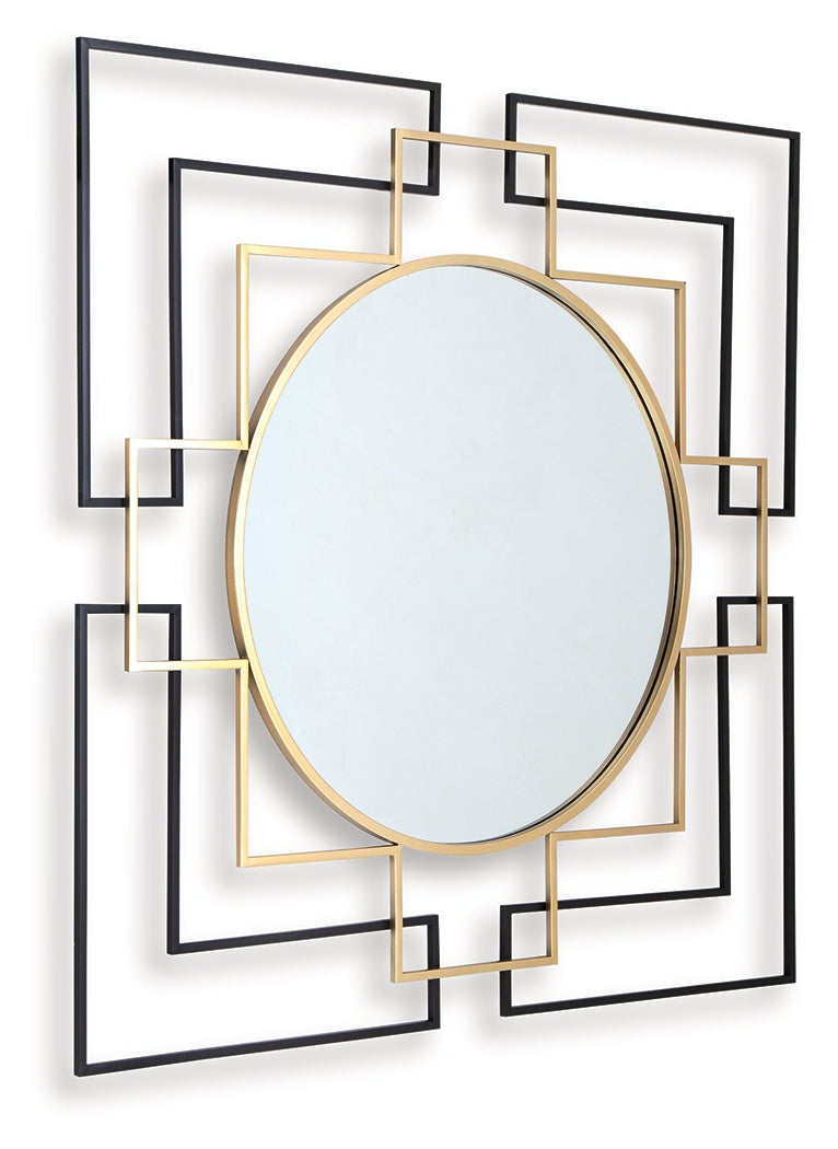 Oceanal Black/Gold Finish Accent Mirror (Online Special Price) - Ornate Home