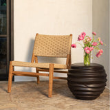 Oceanne Black Outdoor Side Table - Ornate Home