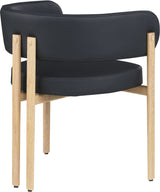 Oceanside Black/Natural Leather Upholstered Dining Chair (Set of 2) - Ornate Home