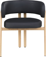 Oceanside Black/Natural Leather Upholstered Dining Chair (Set of 2) - Ornate Home