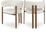 Oceanside Cream/Brown Leather Upholstered Dining Chair (Set of 2) - Ornate Home