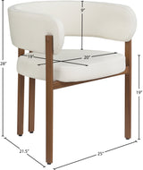 Oceanside Cream/Brown Leather Upholstered Dining Chair (Set of 2) - Ornate Home