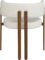 Oceanside Cream/Brown Leather Upholstered Dining Chair (Set of 2) - Ornate Home